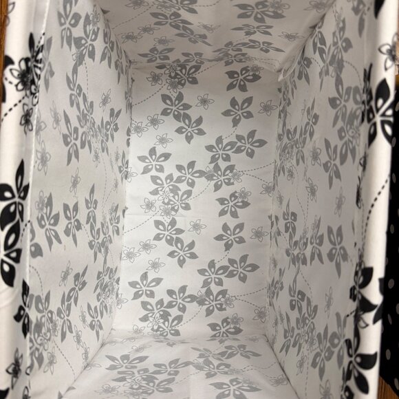 TWO Foldable Magazine Yarn Caddies Holder Floral & Polka Dot Designs Lightweight - Picture 6 of 8